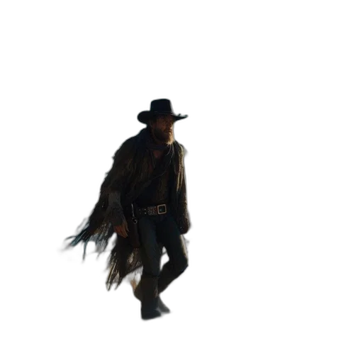 hat, jacket, staff, animal transparent PNG cut-out