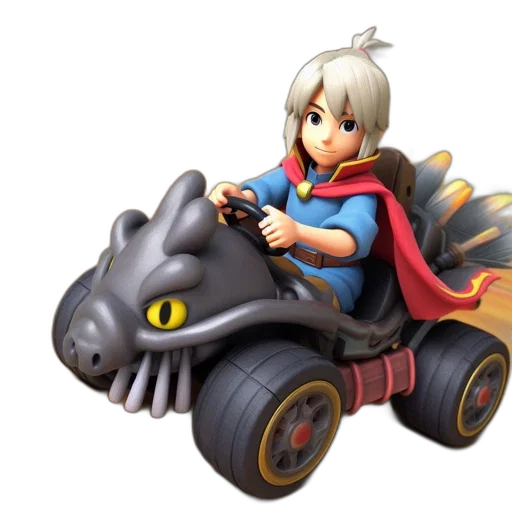 dragon, car, concept art, 3d render transparent PNG cut-out