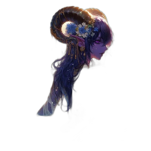 hair, dragon, creature, crown transparent PNG cut-out
