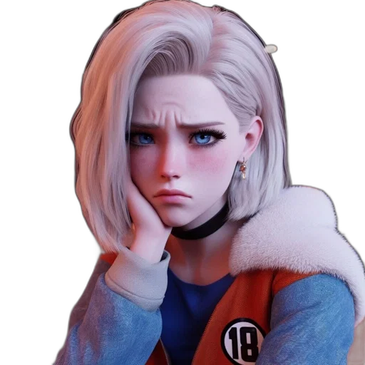 face, jacket, hair, creature transparent PNG cut-out