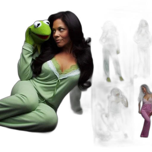 concept art, woman, wears, green transparent PNG cut-out