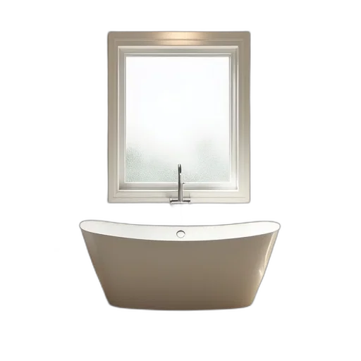 3d render, photorealistic, bathroom, large transparent PNG cut-out