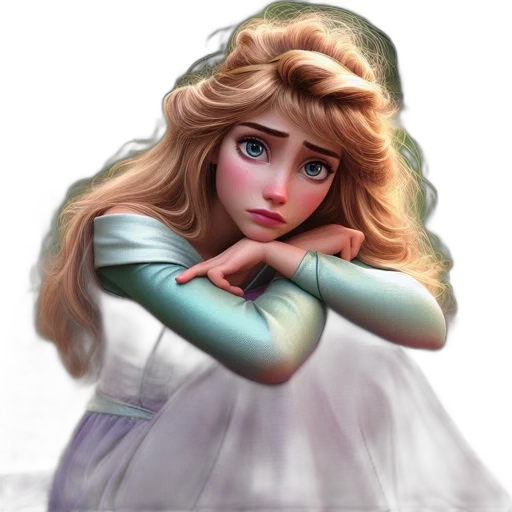 face, dress, crown, fantasy art transparent PNG cut-out