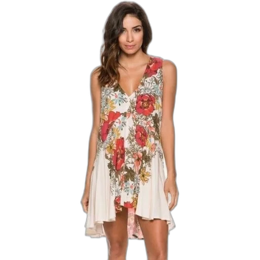 dress, woman, wearing, sleeveless transparent PNG cut-out