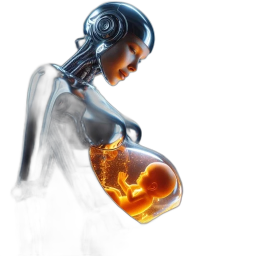 robot, concept art, 3d render, lifelike transparent PNG cut-out