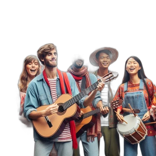 concept art, seven, individuals, diverse transparent PNG cut-out