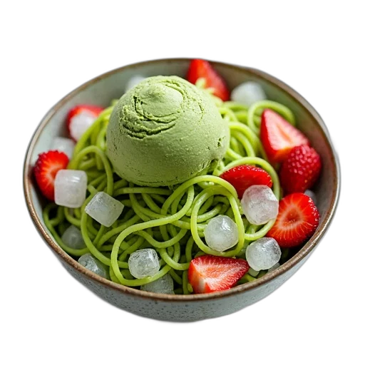 food, 3d render, photorealistic, green transparent PNG cut-out