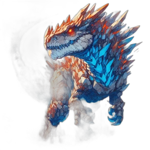 dragon, creature, animal, staff transparent PNG cut-out