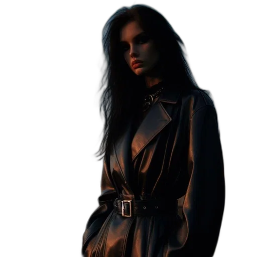 jacket, dress, face, jewelry transparent PNG cut-out
