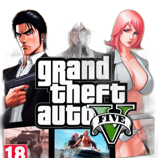 concept art, unofficial, cover, gtav transparent PNG cut-out