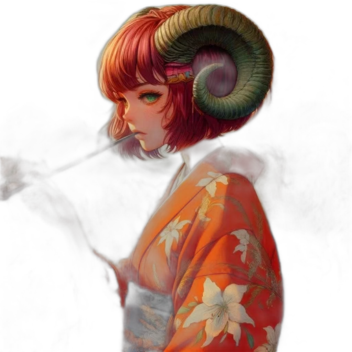 dragon, staff, mask, dress transparent PNG cut-out