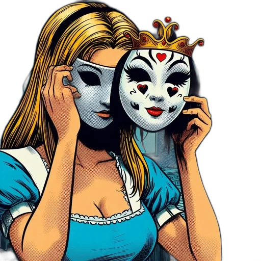 mask, comic book art, concept art, cartoon transparent PNG cut-out