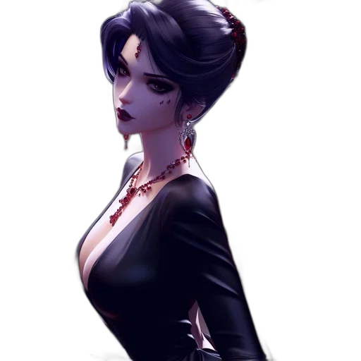 dress, jewelry, staff, concept art transparent PNG cut-out