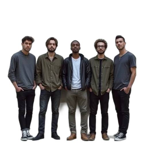 jacket, staff, group, men transparent PNG cut-out