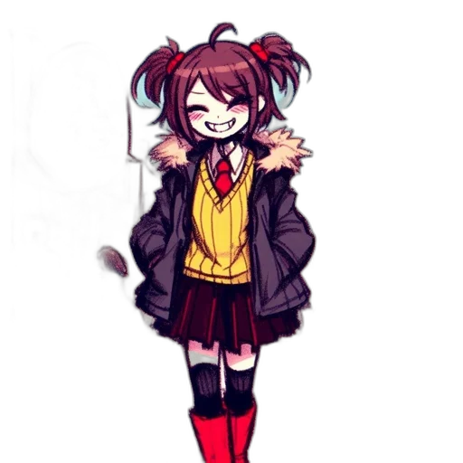 jacket, staff, creature, hair transparent PNG cut-out
