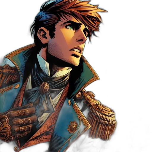 jacket, comic book art, concept art, fantasy art transparent PNG cut-out