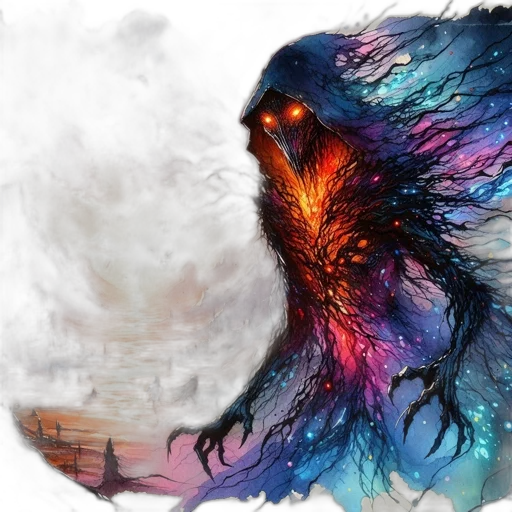 creature, dragon, mask, hair transparent PNG cut-out