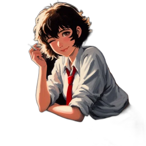 face, staff, hair, weapon transparent PNG cut-out