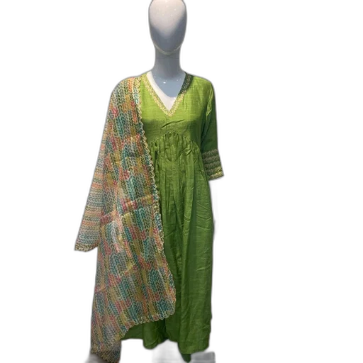 dress, green, mannequin, dressed transparent PNG cut-out