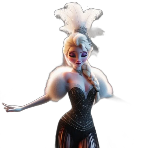 dress, hair, hat, creature transparent PNG cut-out