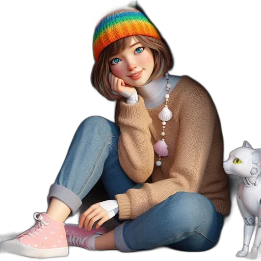 hat, jewelry, shoes, face transparent PNG cut-out