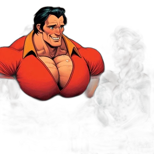 comic book art, concept art, cartoon, red transparent PNG cut-out