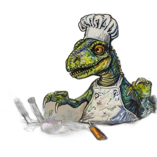 dragon, staff, creature, robot transparent PNG cut-out