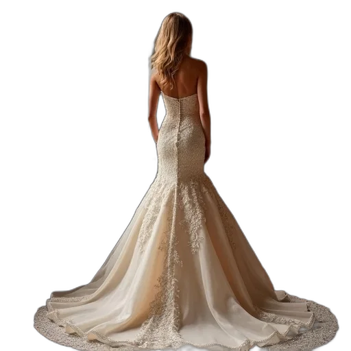 dress, photorealistic, 3d render, golden transparent PNG cut-out
