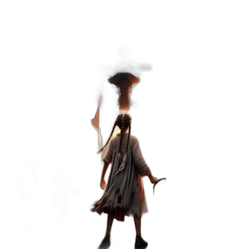 umbrella, dress, staff, sword transparent PNG cut-out