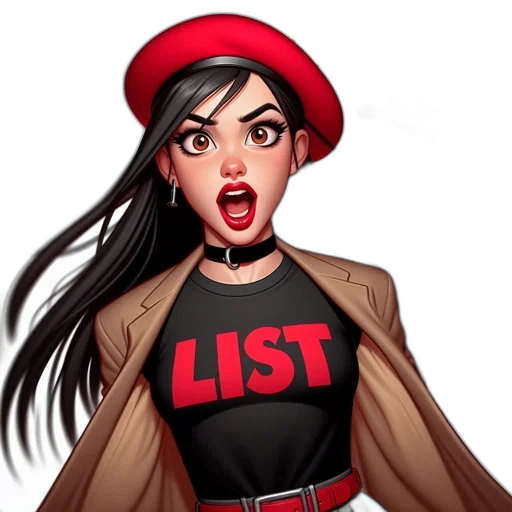 jacket, staff, comic book art, cartoon transparent PNG cut-out