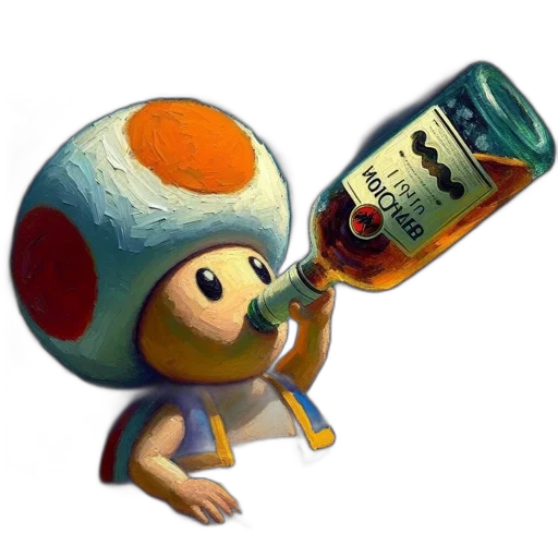 bottle, hat, mask, robot transparent PNG cut-out