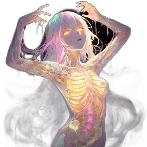 creature, dress, mask, hair transparent PNG cut-out