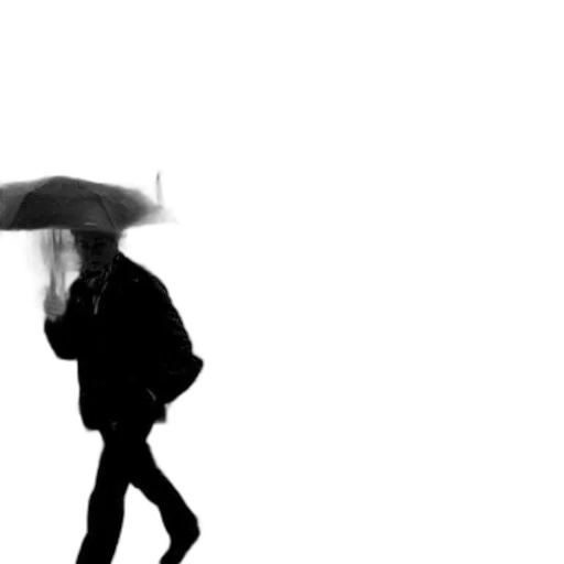 umbrella, jacket, hat, face transparent PNG cut-out