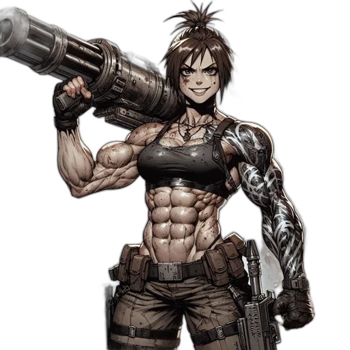 weapon, concept art, comic book art, cyberpunk transparent PNG cut-out