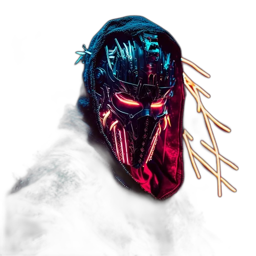 mask, cyberpunk, concept art, figure transparent PNG cut-out