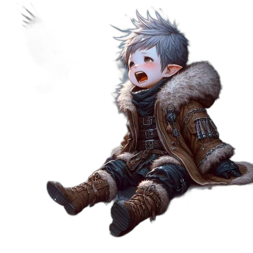 creature, jacket, face, weapon transparent PNG cut-out