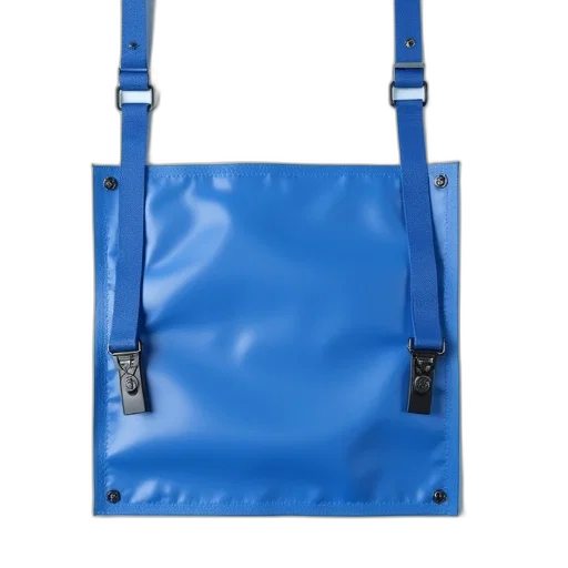 blue, large, flat, sling transparent PNG cut-out