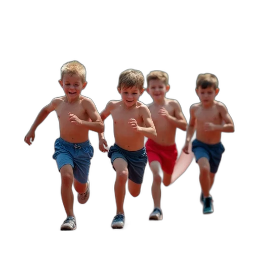 3d render, photorealistic, concept art, four transparent PNG cut-out