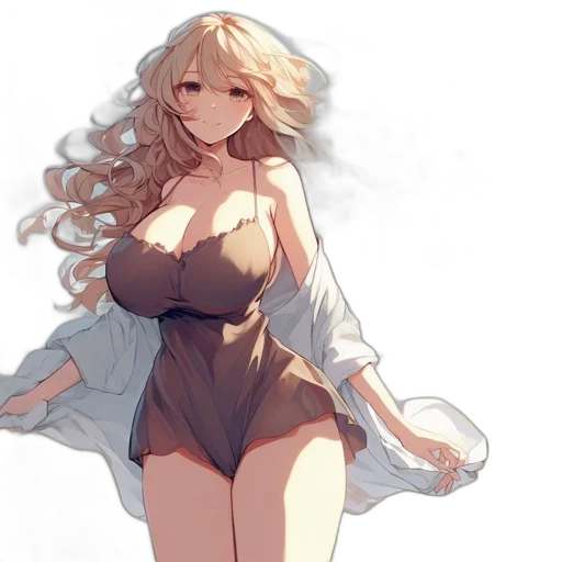 dress, crown, staff, anime transparent PNG cut-out