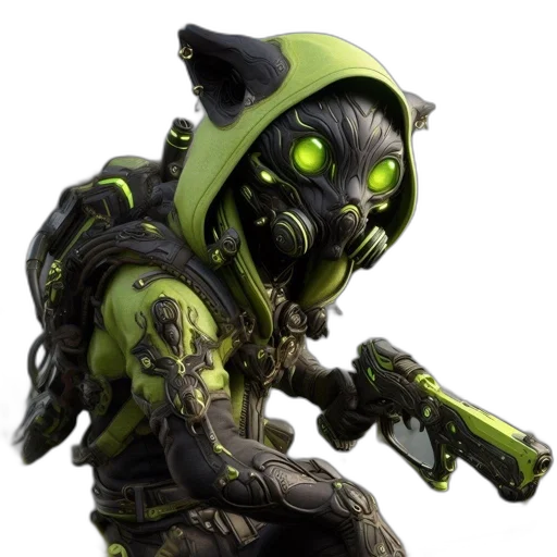 robot, weapon, mask, creature transparent PNG cut-out