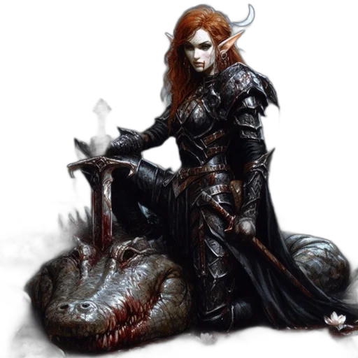 dragon, sword, weapon, creature transparent PNG cut-out