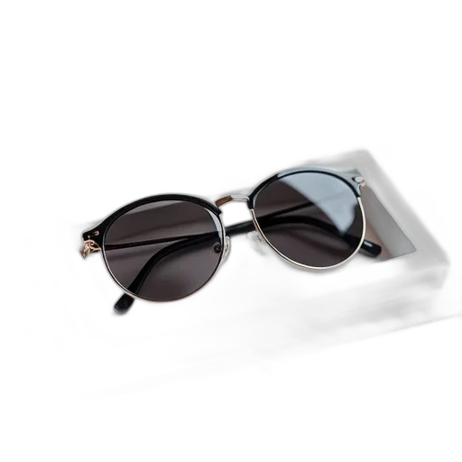 3d render, pair, sunglasses, reflective transparent PNG cut-out