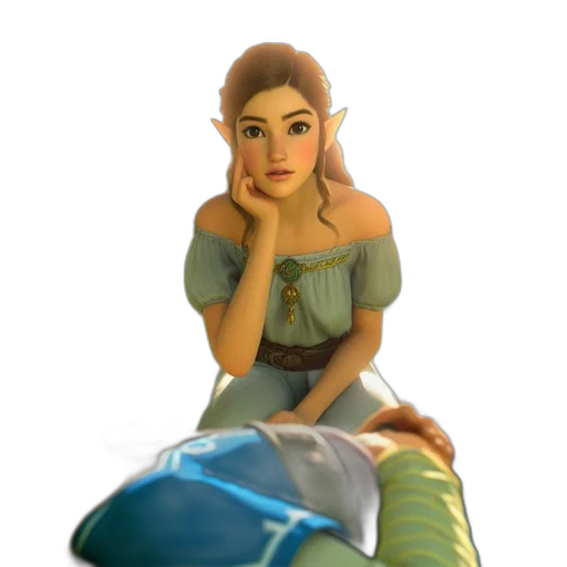 dragon, face, dress, staff transparent PNG cut-out