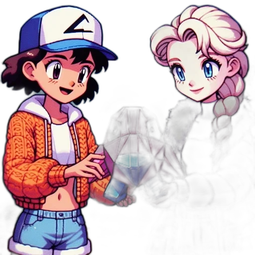 jacket, vaporwave, pixel art, anime transparent PNG cut-out