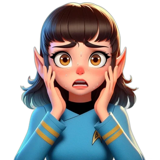face, staff, creature, concept art transparent PNG cut-out