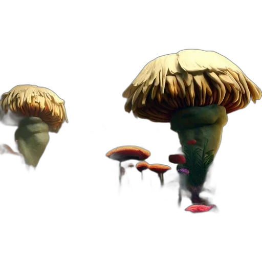 umbrella, hat, crown, creature transparent PNG cut-out