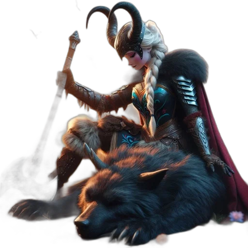 dragon, animal, creature, staff transparent PNG cut-out
