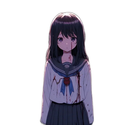 dress, jacket, face, creature transparent PNG cut-out