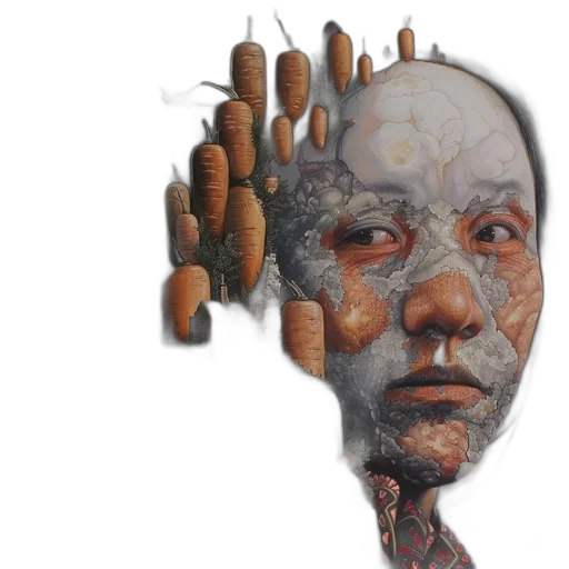 face, robot, mask, photorealistic transparent PNG cut-out