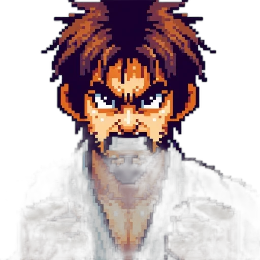 staff, face, mask, pixel art transparent PNG cut-out